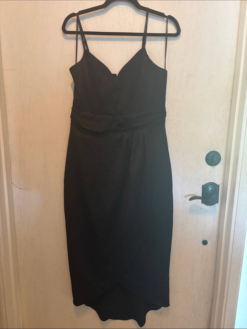 Express Black Spaghetti-Strap Midi Dress